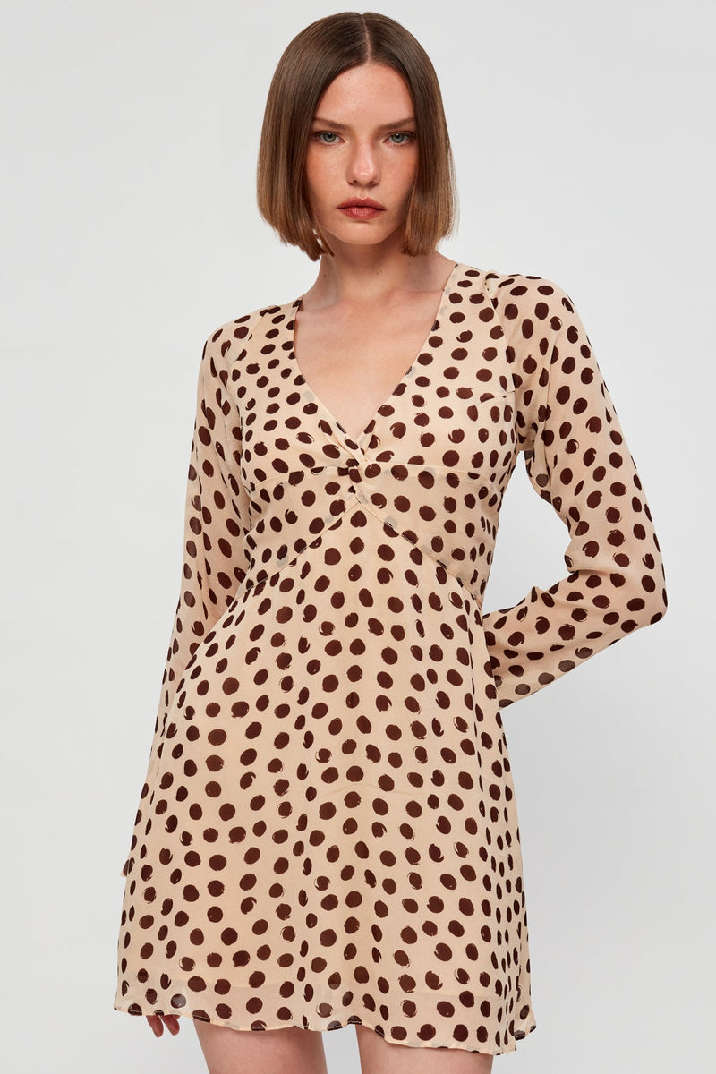 Long Sleeve Twist Front Mini