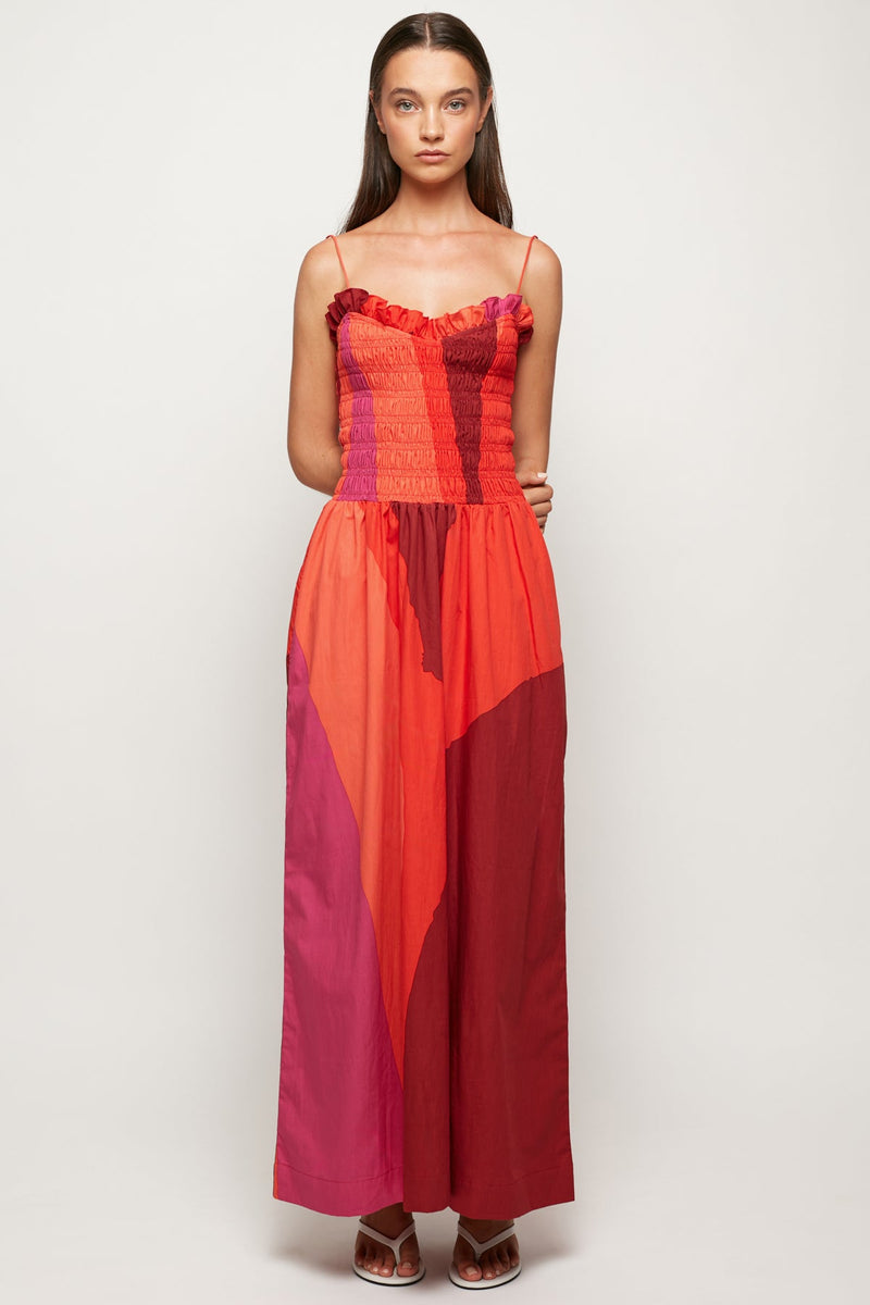 Ruffled Bodice Midi