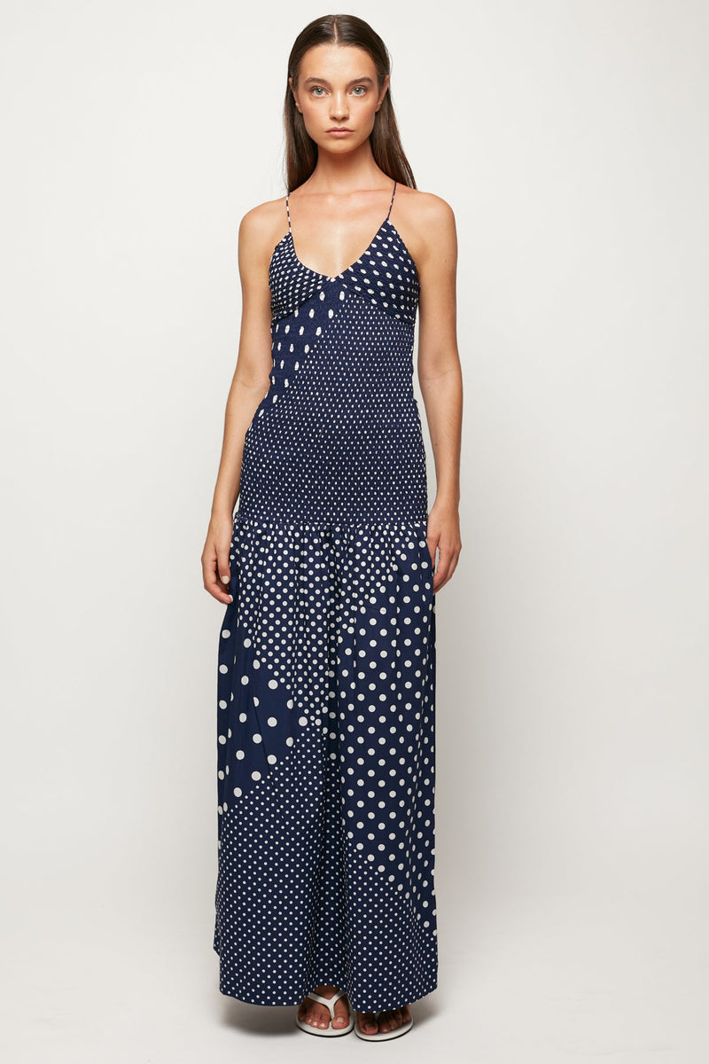 Spaghetti Strap V Neck Maxi