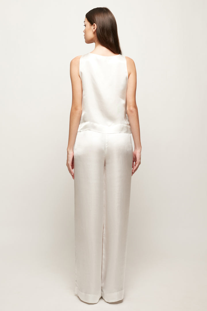 Satin Scoop Top | Satin Drawstring Pant