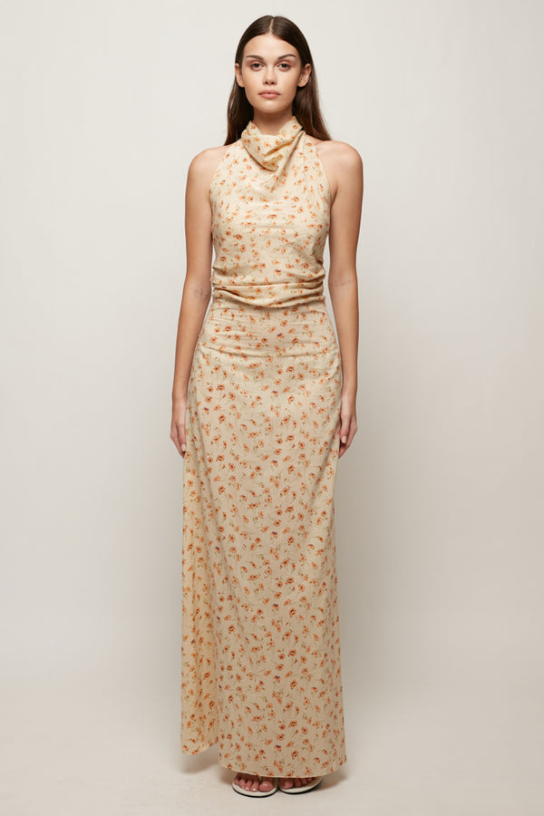 High Neck Halter Maxi