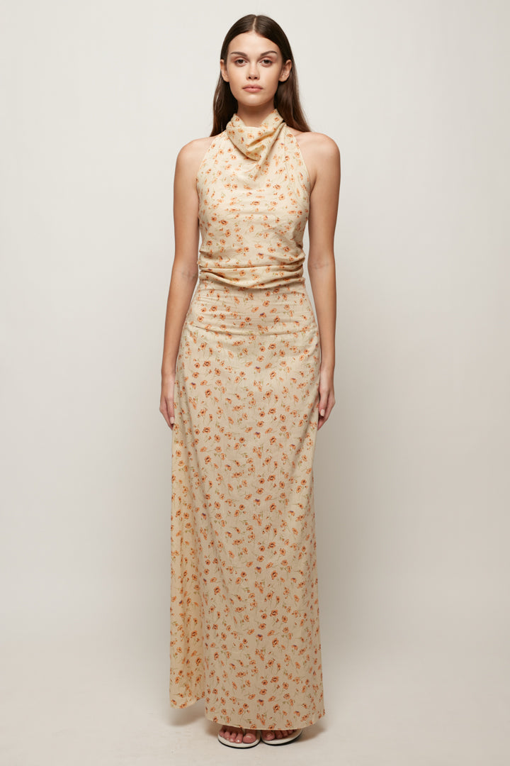 High Neck Halter Maxi