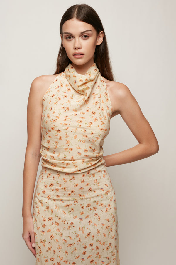 High Neck Halter Maxi