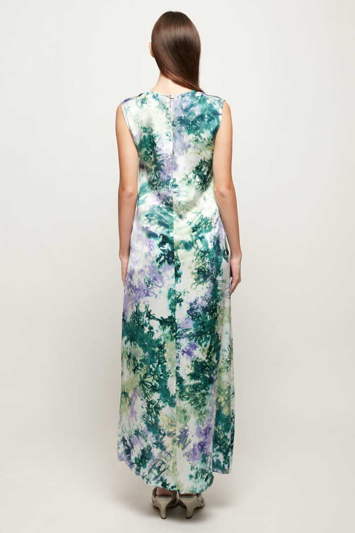 Cap Sleeve Satin Midi