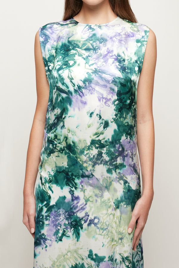 Cap Sleeve Satin Midi