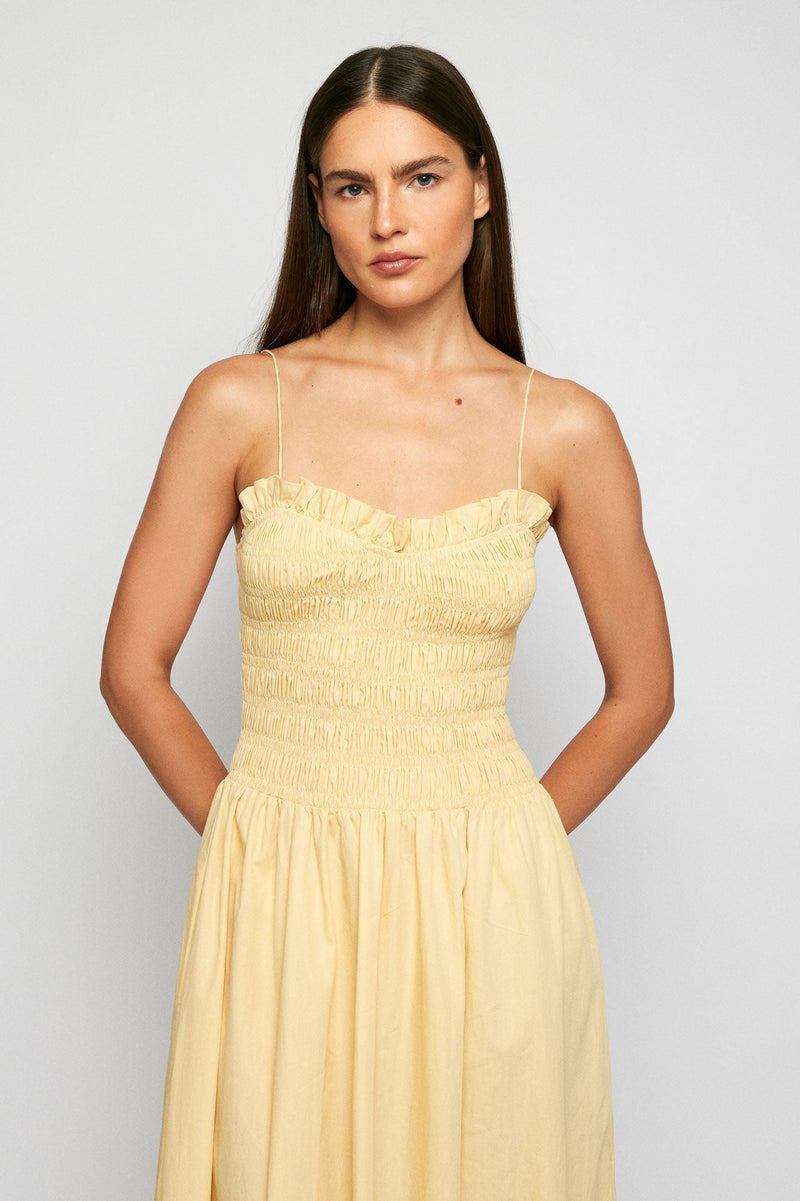 Ruffled Bodice Midi