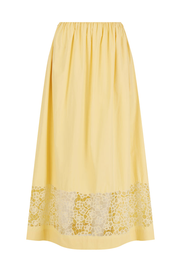 Panelled Lace Midi Skirt
