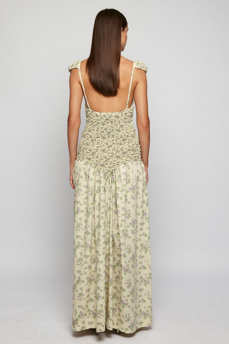 Cap Sleeve Mottled Maxi