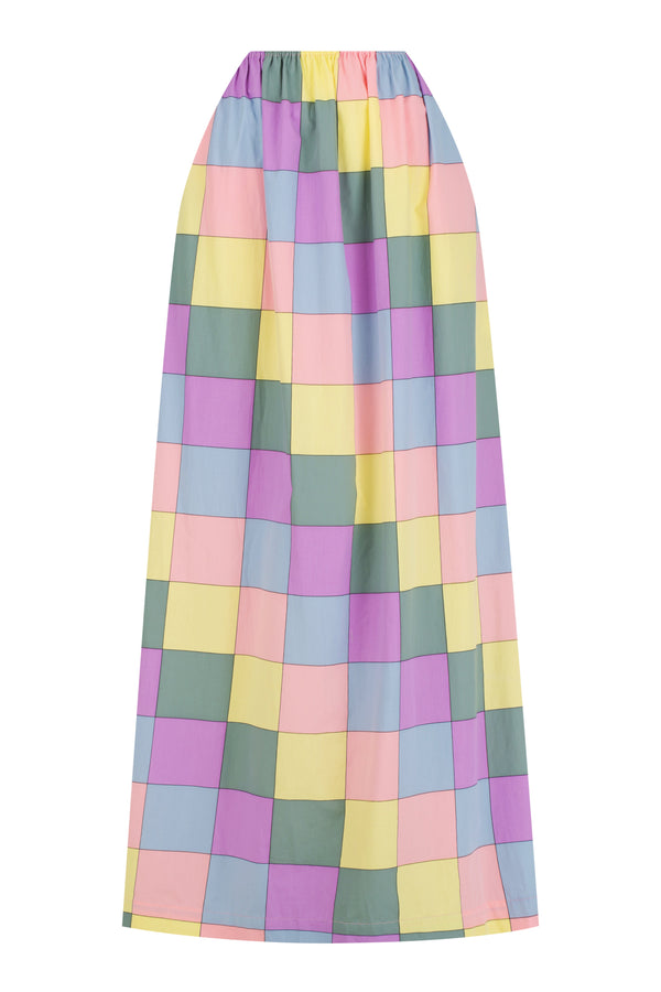 Elasticised High Waist Maxi Skirt