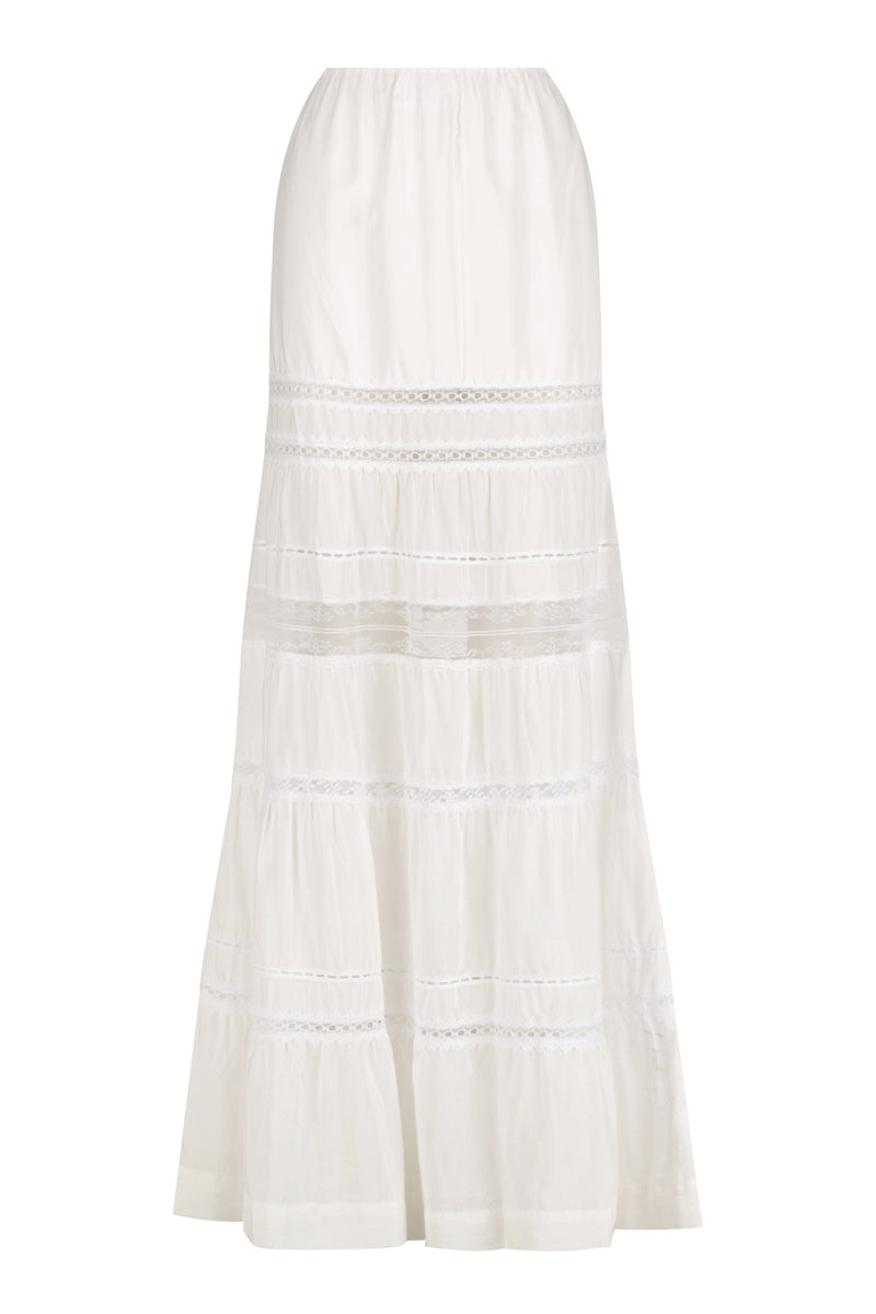 Tiered Lace Maxi Skirt