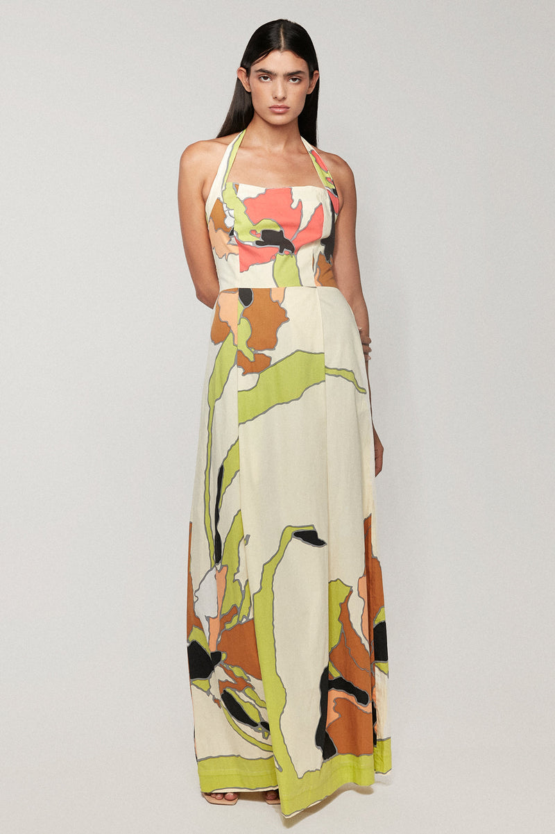 Wide Panelled Maxi Dress