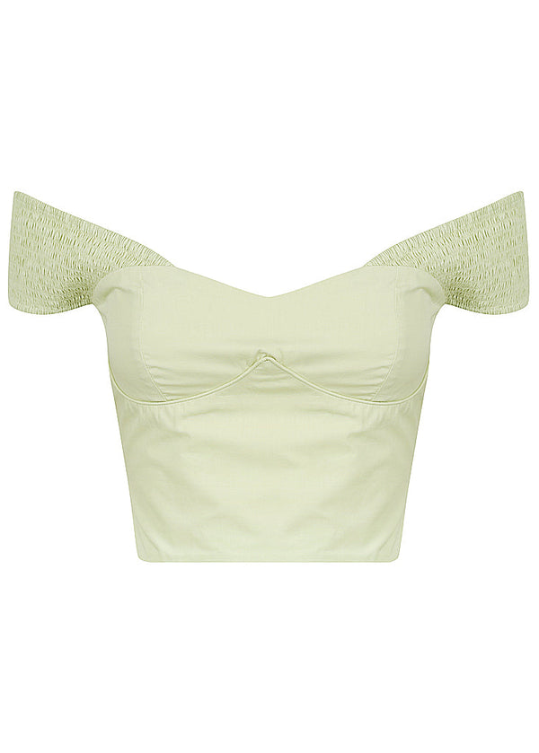 Shirred Shoulder Top