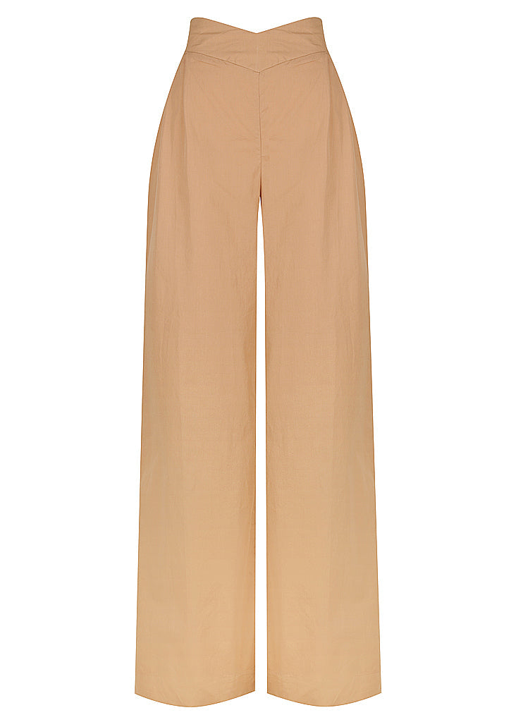 Exaggerated One Shoulder Crop | V Front Straight Leg Trouser
